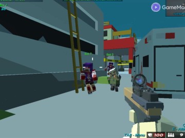 GunGame shooting warfare blocky gangster